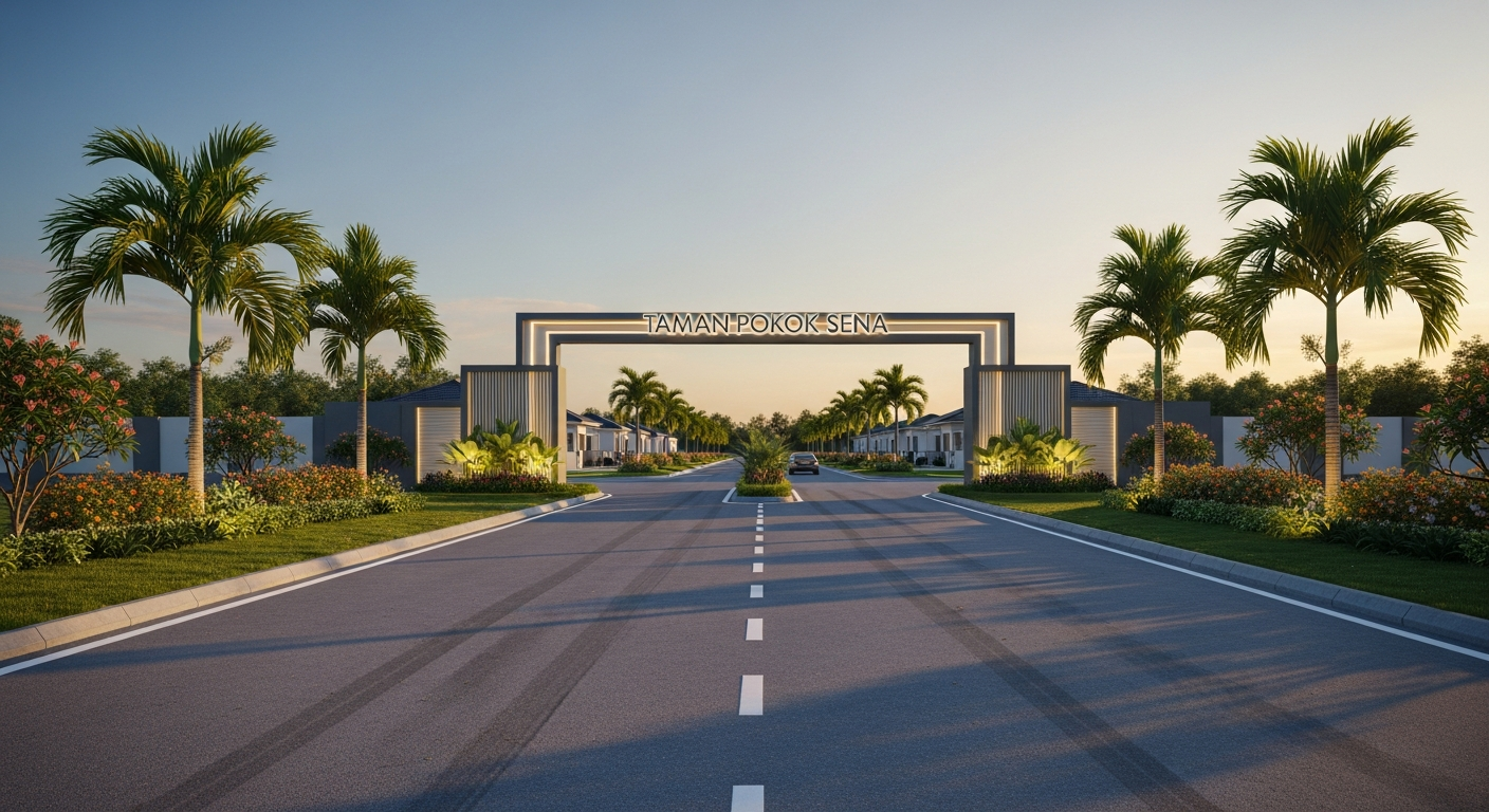 Imej CGI Taman Pokok Sena - Pandangan Pintu Masuk